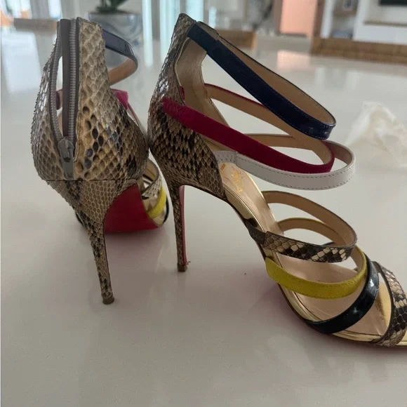 Christian Louboutin Mariniere Multicolor Sandals - Picture 4 of 6
